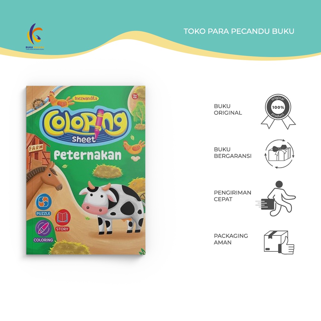 

Buku Mewarnai - Coloring Sheet Peternakan - Inez Wandita - Wahyu Media - Bukukaluku