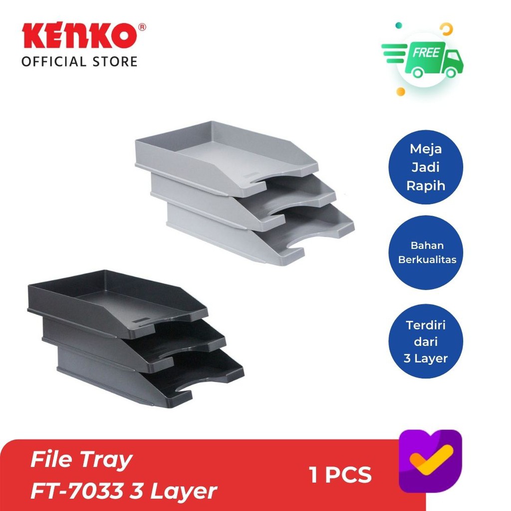 Kenko File Tray / Rak File / Filing Cabinet / File Cabinet FT-7033 3 LAYER