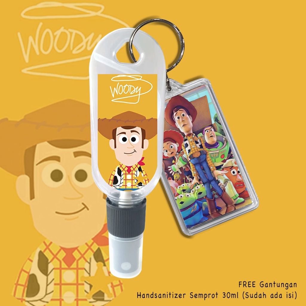 (FREE GANTUNGAN KUNCI) HAND SANITIZER SPRAY / INCLUDE ISI 30ML / FREE GANTUNGAN / T O Y S T O R Y EDITION