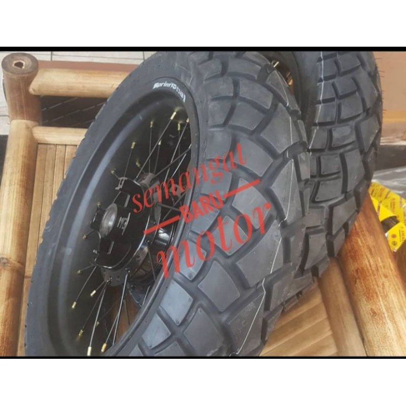 PAKET VELG BAN VERZA , THUNDER ,MEGAPRO MONO SWALLOW STREET ENDURO UK 110 DAN 130 RING 17 FULLSET