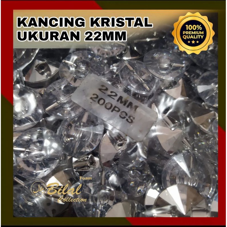 KANCING SOFA KRISTAL UKURAN 22 MM KANCING DIVAN KRISTAL