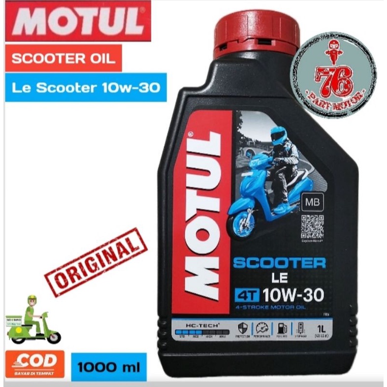OLI MOTUL SCOOTER LE 1 LTR SAE 10W-30 FOR ALL MATIC  100% ORIGINAL