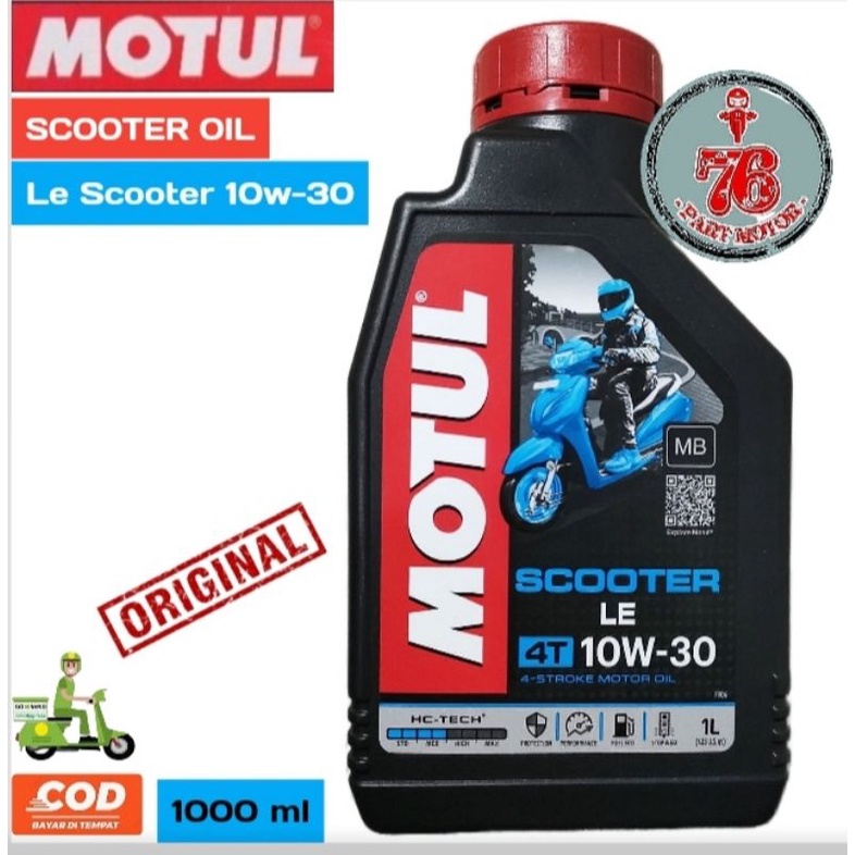 OLI MOTUL SCOOTER LE 1 LTR SAE 10W-30 FOR ALL MATIC  100% ORIGINAL