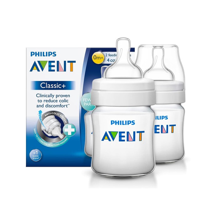 PHILIPS AVENT Wide Neck Bottle Classic 2x125ml Twin Pack Botol Susu