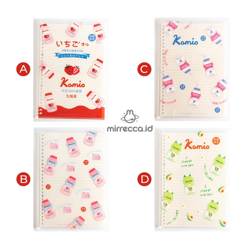 

InJO KOMIO FRUITY MILK DRINK - A5/B5 LOOSE LEAF NOTEBOOK