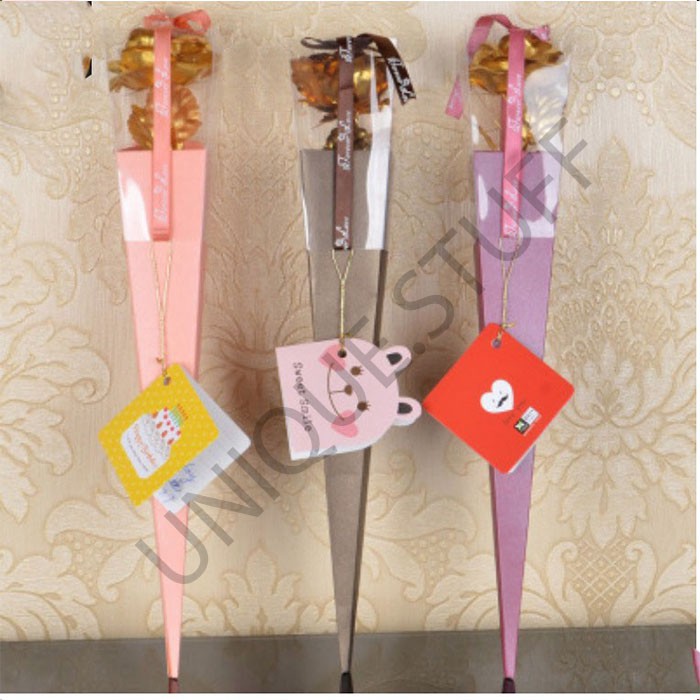 Mini artificial hand bouquet buket bunga palsu emas