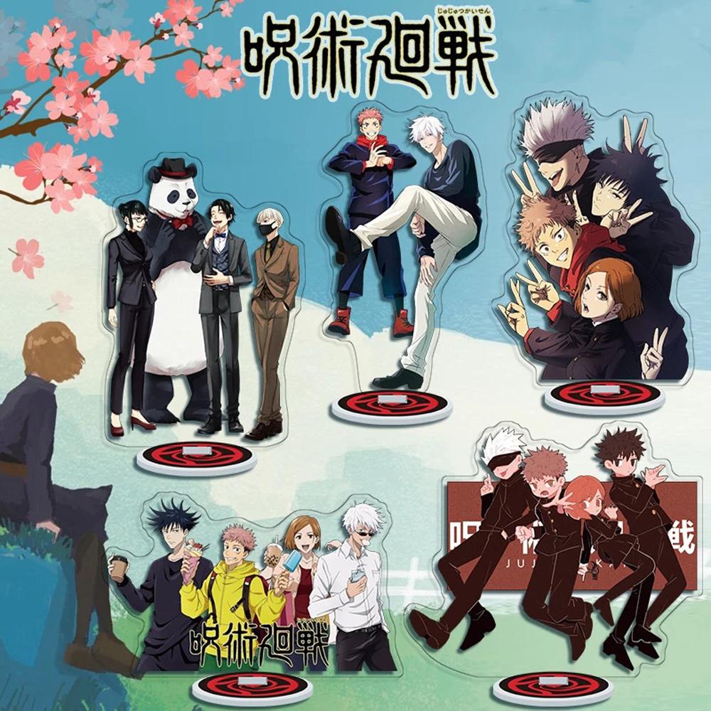 Needway   Jujutsu Kaisen Untuk Hadiah Cosplay Dua Sisi Yuji Itadori Model Mainan Gojo Satoru Standing Card