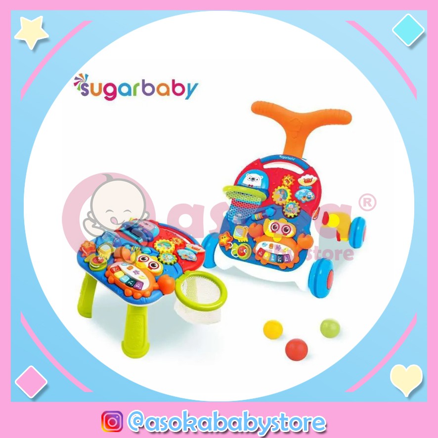 Sugar Baby 10IN1 Premium Activity Walker &amp; Table / Push Walker Baby Walker ASOKA