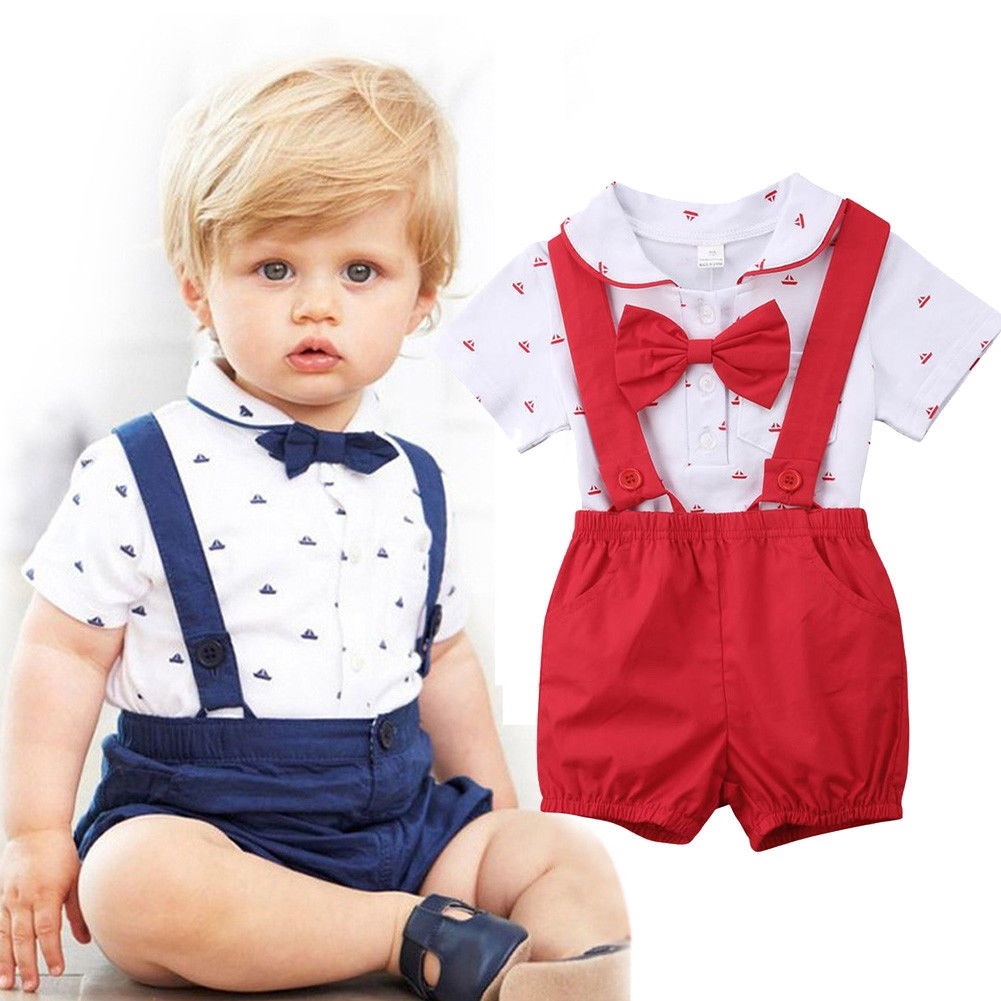 baby boy bow tie romper