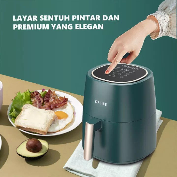 Flife Digital Air fryer AF45-700LB Super Low Watt Kapasitas 4.5 Liter