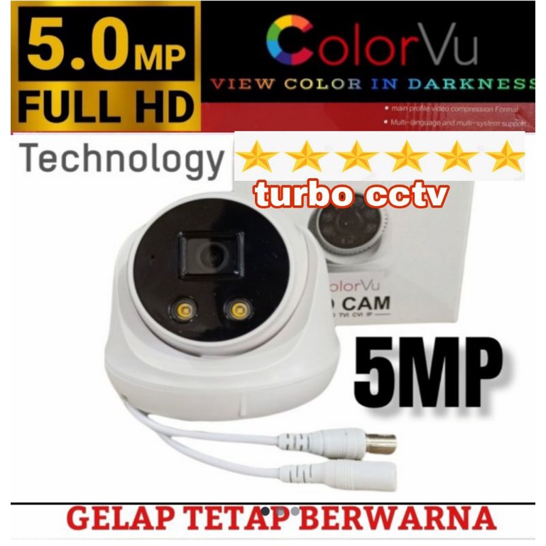 PAKET CCTV COLORVU FULL COLORVU 8 CHANNEL 5MP 1080P IR SONY TURBO HDD 500GB