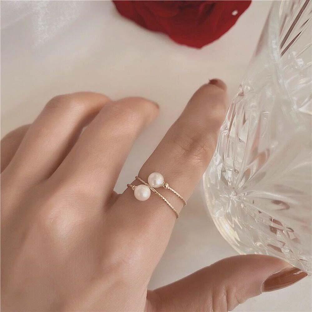 Needway   Cincin Terbuka Retro Sederhana Wanita Korea Alloy Zirkon Jari Rings