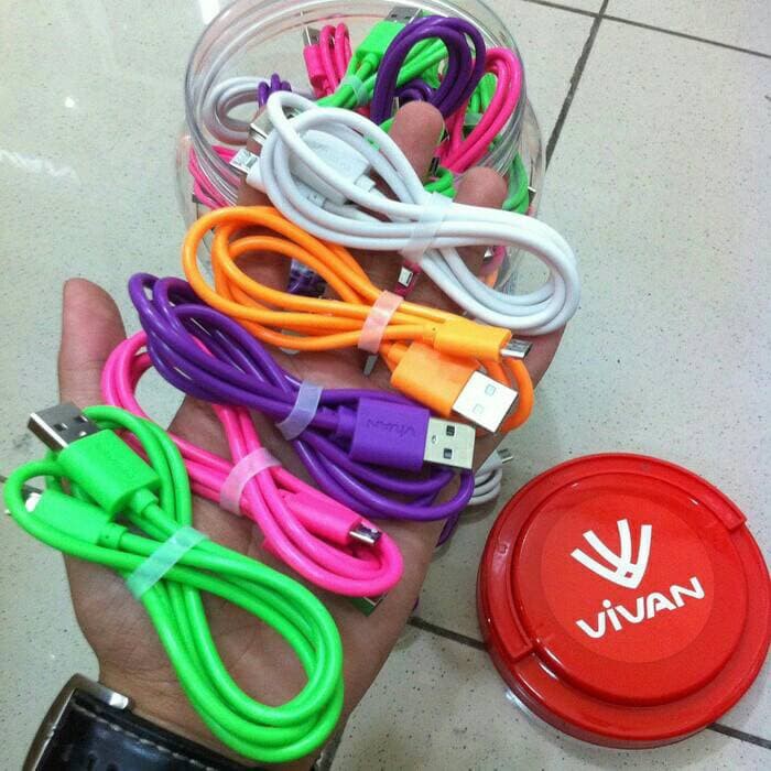 CABLE / KABEL MICRO USB VIVAN FOR ANDROID BB MULTI COLOUR - KD515