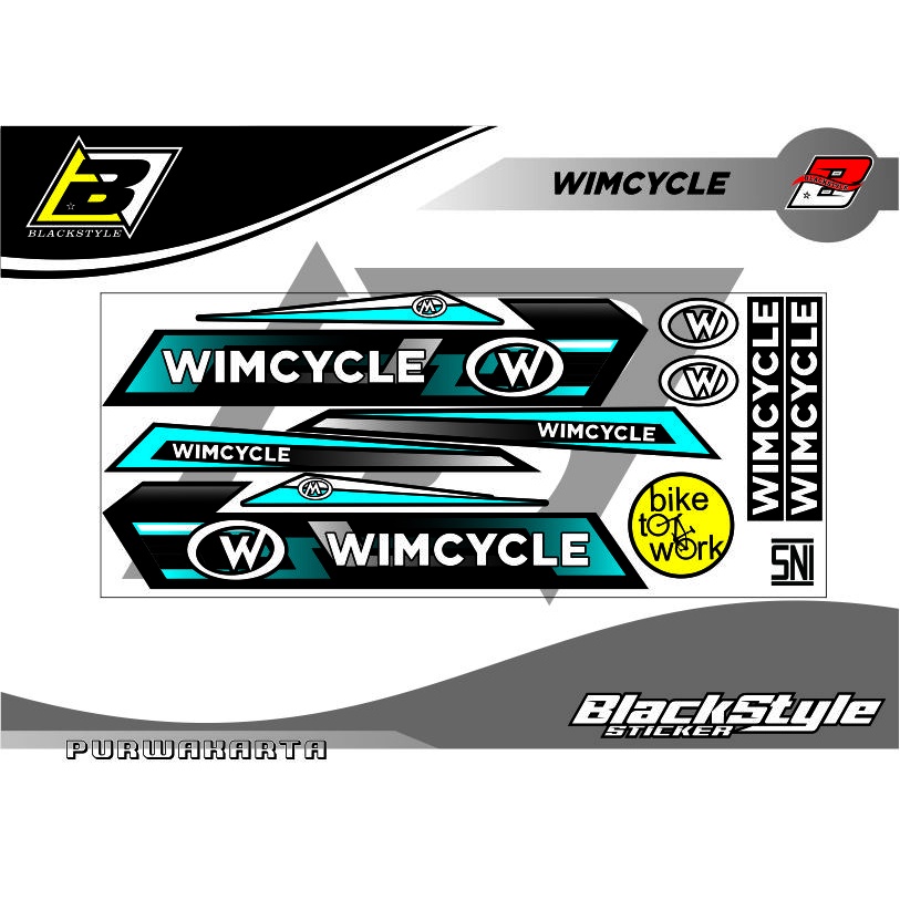 COD / STICKER ALL SEPEDAH WIM VARIASI BIKE STIKER POLET ALL SEPEDA STRIPING MOTIF WIM-CYCLE STRIPING