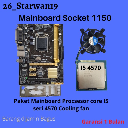 Paket Mainboard H81M Procsesor Core I5 Cooling fan