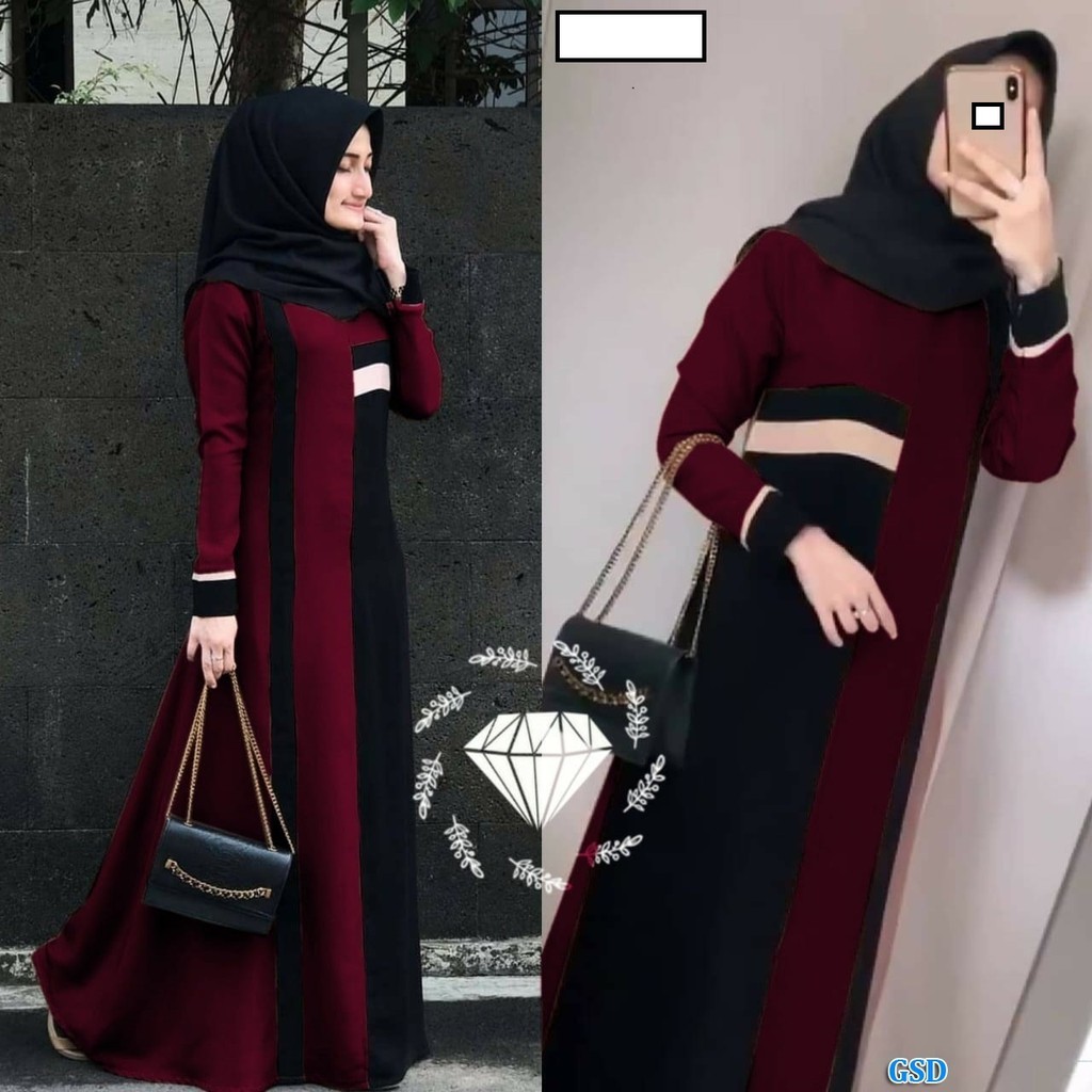 MAXI WANITA 001/ Gamis Wanita Muslim/Maxi Muslimah / Baju Muslim Wanita Hijab