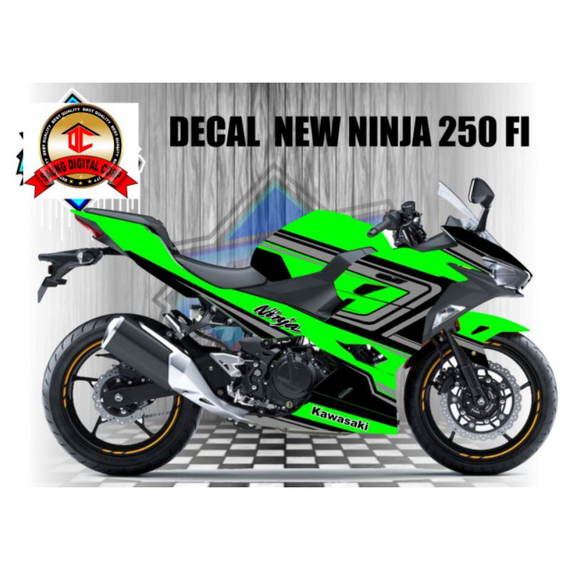 stiker decal full body Kawasaki ninja new 250fi  hijau variasi warna motip pilihan
