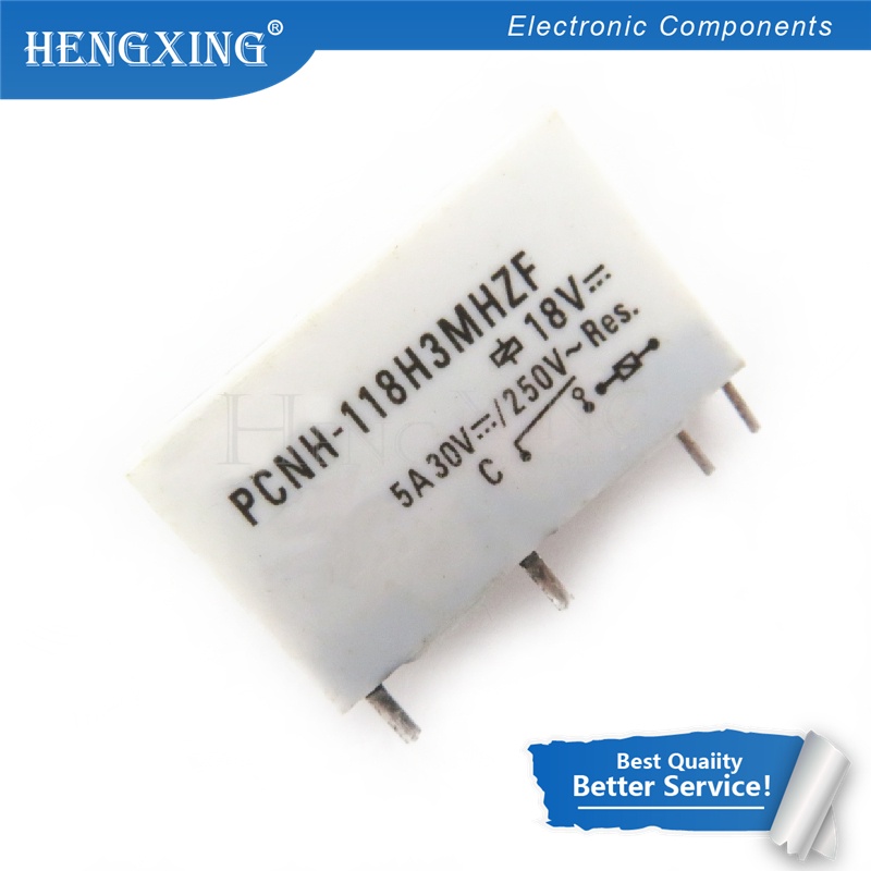 100pcs PCNH-118H3MHZF PCNH-124H3MHZF 4pin 5A 18VDC 24v Dc Power Relay