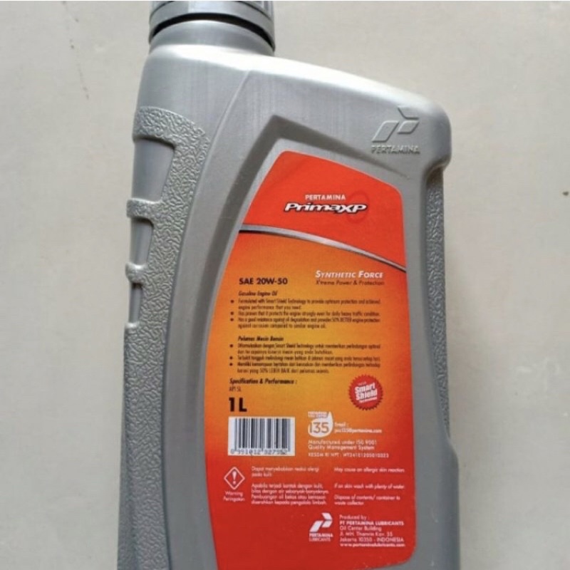 OIL PERTAMINA PRIMA XP API SAE 20W-50 1 liter