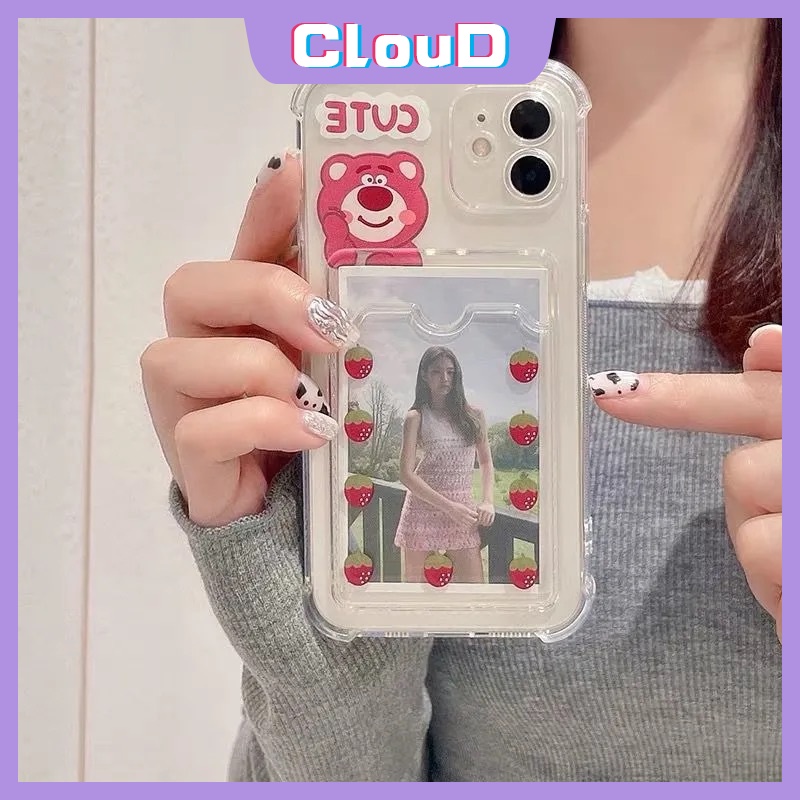 Soft Case TPU Transparan Motif Kartun Lotso Winnie the Pooh Untuk iPhone 13 11 12 pro Max 6 6s 8 7 plus X XR XS Max SE 2020