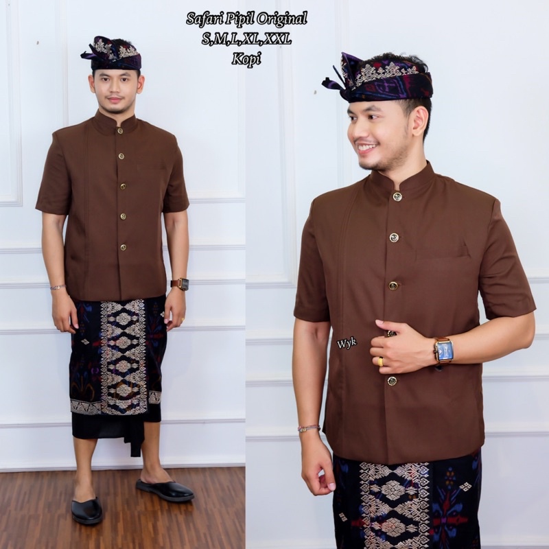 Safari Pipil Original/Baju Koko/Pakaian Adat Bali/Merk Bali Agung/Baca Deskripsi