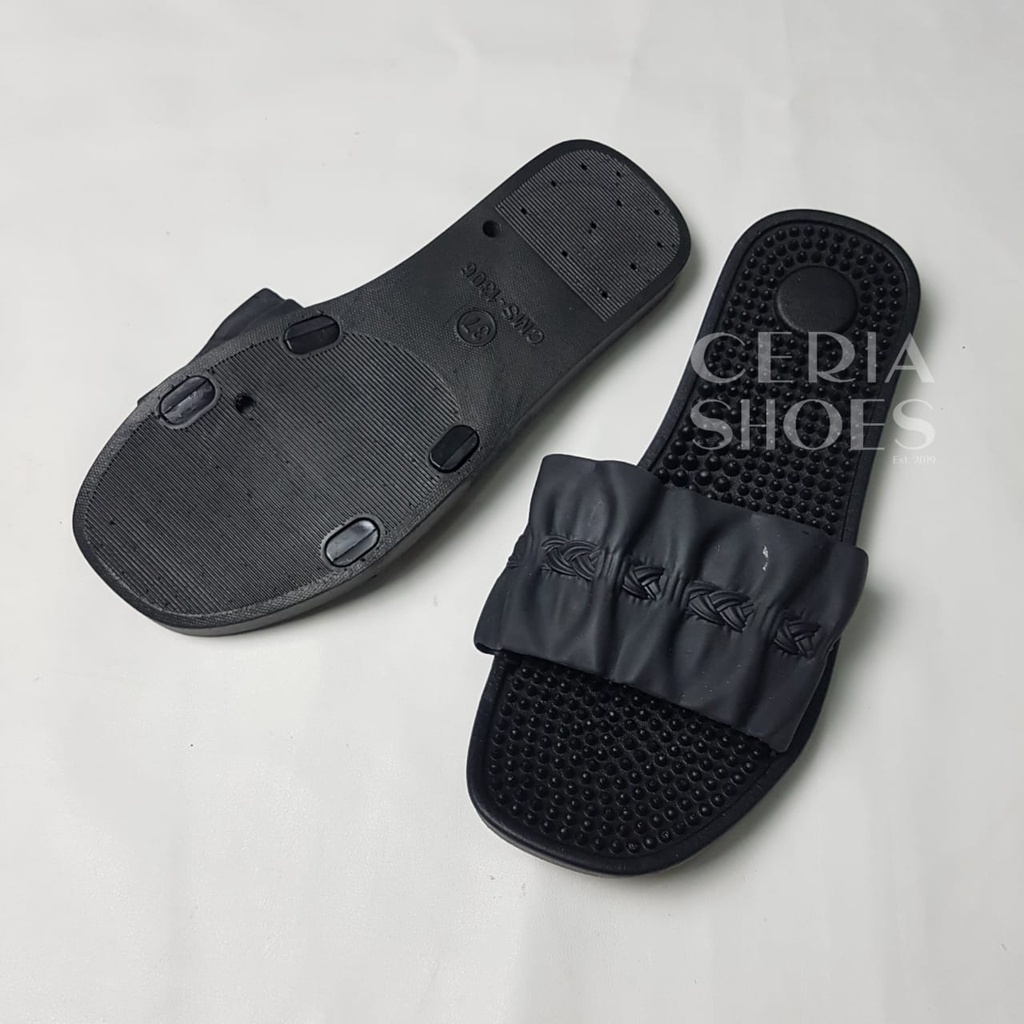 Sandal Jelly Slop Wanita Import Bahan Karet Lentur Elastis Anti Slip Balance RM - CLDY