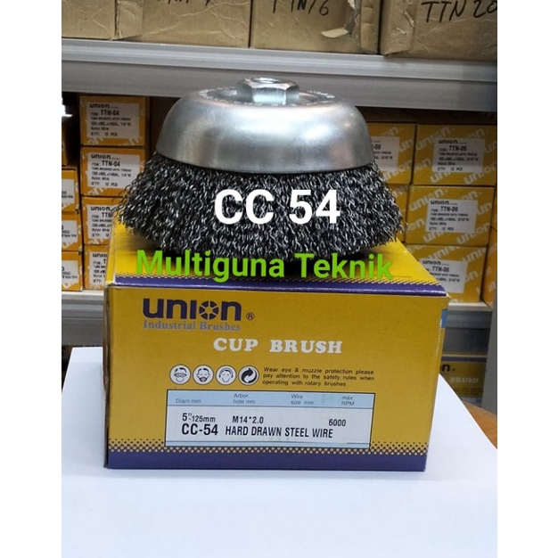 Sikat mangkok kawat baja cup brushes CC 54/ 5inch 125mm 14 x 2,0 Union