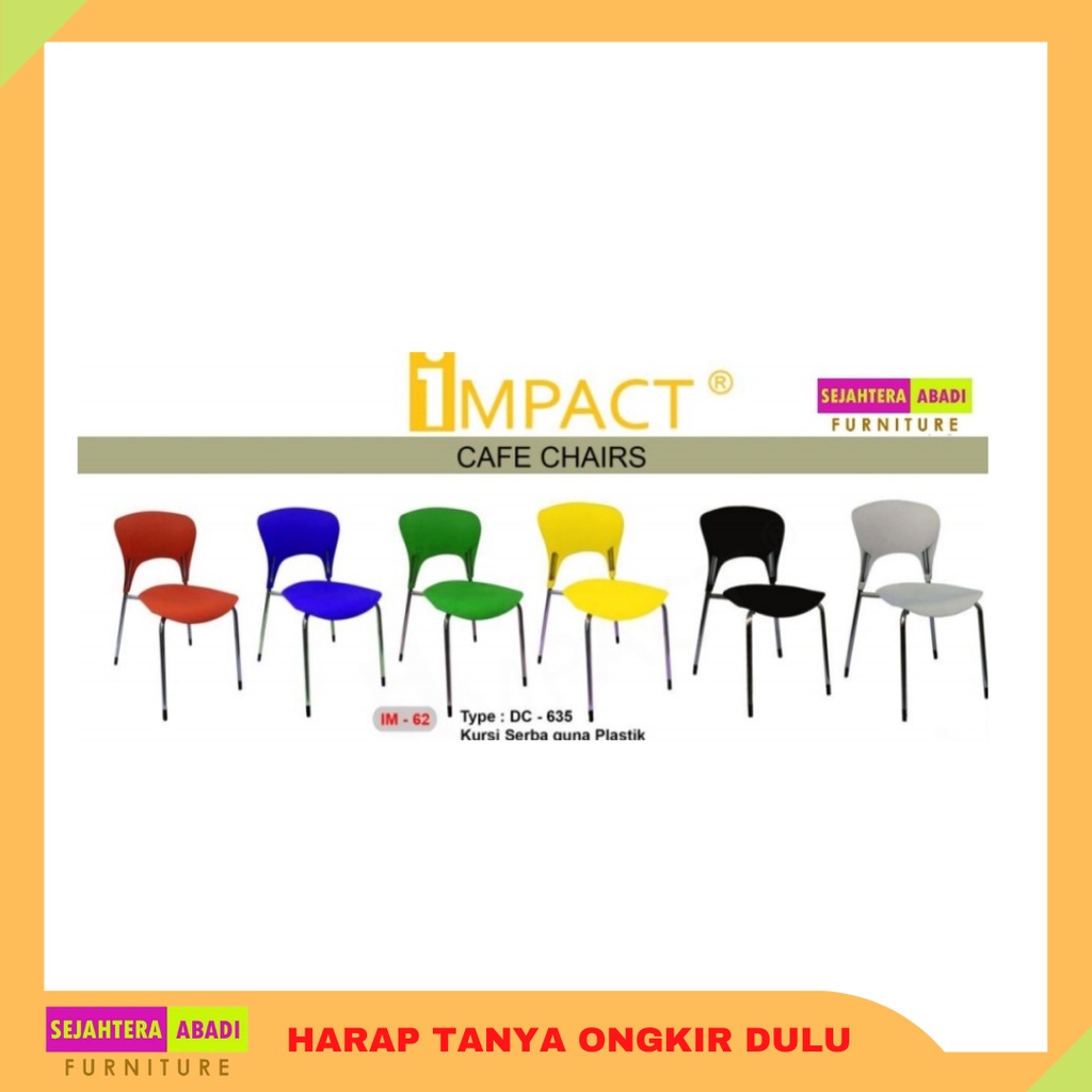 kursi serba guna, kursi plastik kaki besi, kursi cafe, kursi makan