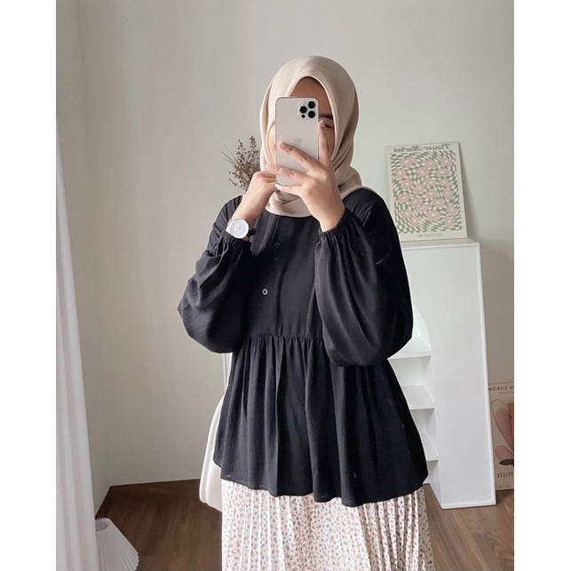 Jola Crinkle Blouse / Baju Atasan Wanita