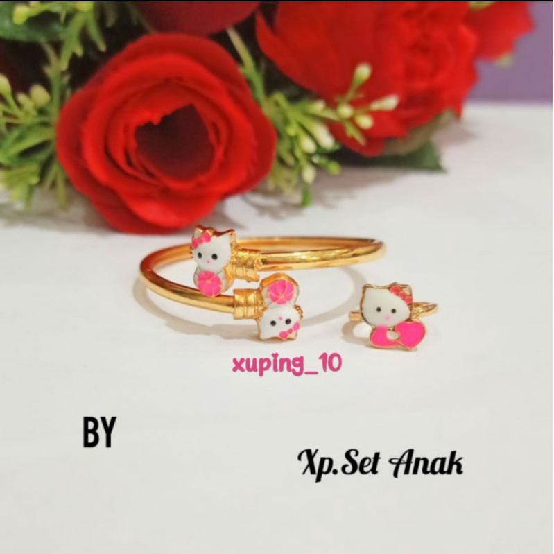 Gelang BABY Bangle gratis cincin Karakter Gold,tidak karat,termurah *COD