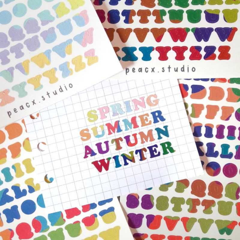 

Season Letter Sticker Sheet by peacx.studio