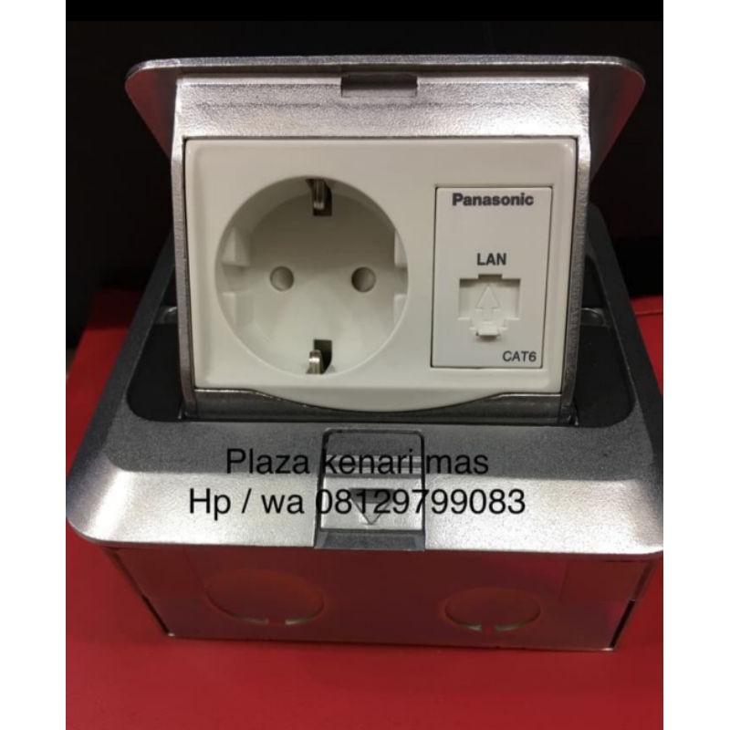 Stop kontak panasonic ( stop kontak arde + data cat 6 ) floor soket panasonic stop data cat6 cat 6
