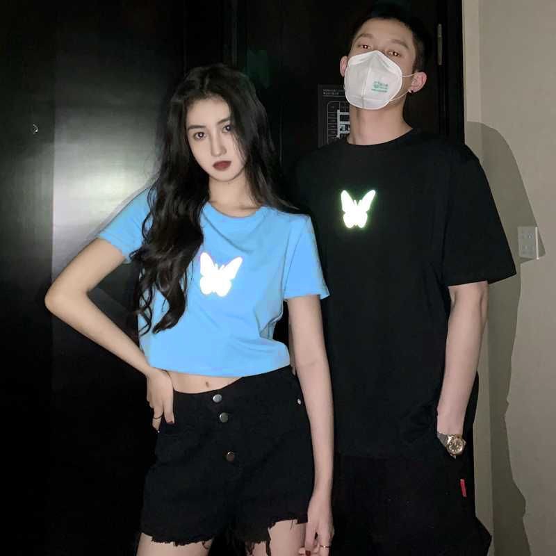 kaos couple butterfly lucu kaos motif kupu kupu keren sablon reflektive DRAGON BUTTERFLY