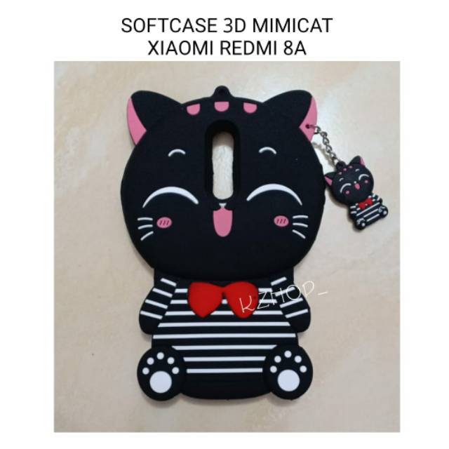 Softcase Xiaomi Redmi 8A / redmi8a Case Hp 3D Silikon Cover Karakter Kucing Mimicat Lucu