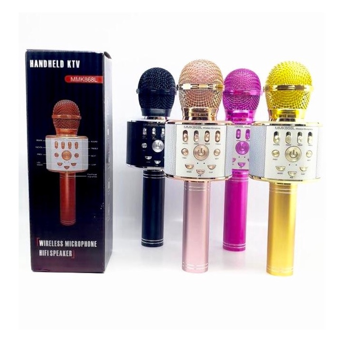 MIC Karaoke Bluetooth MMK 868L Microphone Speaker Bluetooth Karaoke Mic MMK 868L