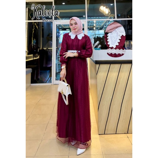 KALEELA Gamis pesta muslimah