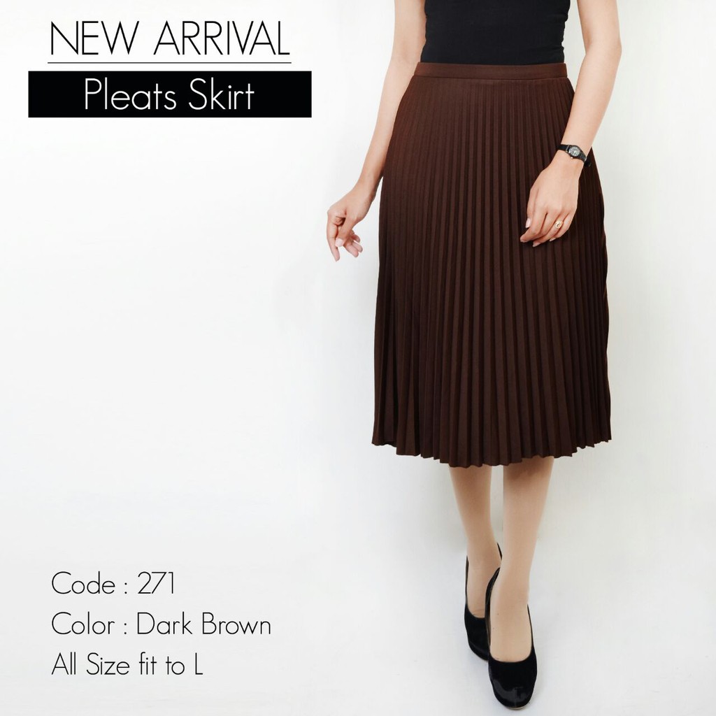 ROK PLISKET PENDEK 271 PLEATS SKIRT WANITA SUPER MURAH TURUN HARGA