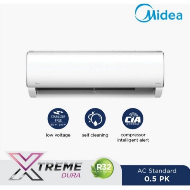 AC 1/2pk Midea MSAF-05CRN2 + Psg | 0.5 pk MSAF05CRN2