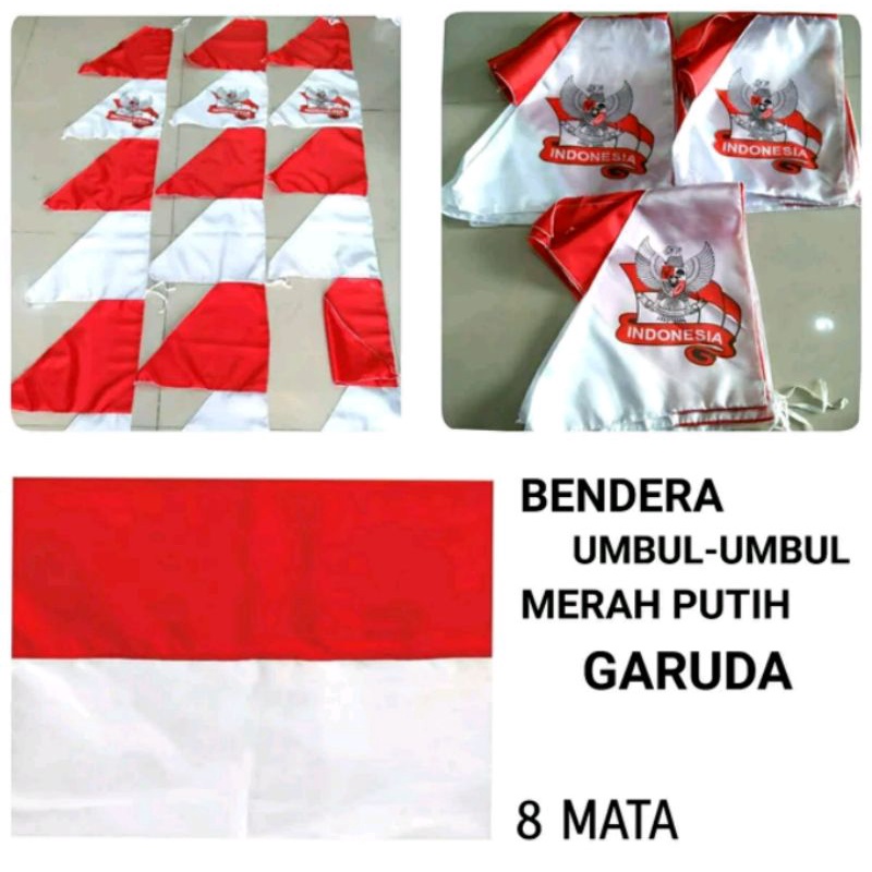 Bendera umbul umbul 17 agustus 1945 umbul umbul garuda kain 8 mata
