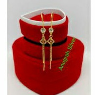 (COD)Anting rumbai anak/dewasa warna rose gold kotak ukir perak asli 925/Silver lapisan emas kuning murni
