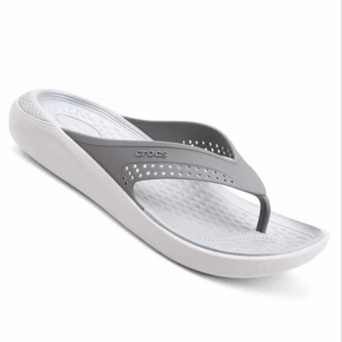 Crocs Sandal Jepit Pria Literide Flip Original Crocs - Abu