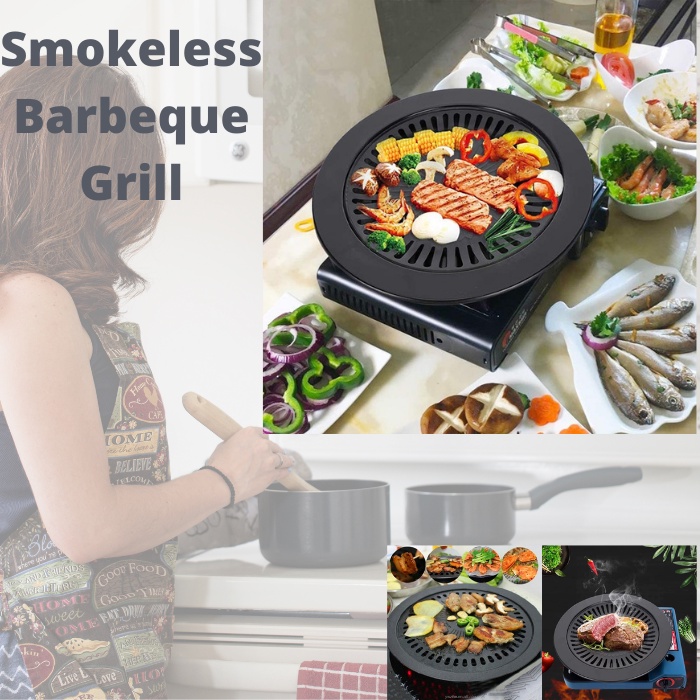 Alat Panggangan Pemanggang Daging Barbeque BBQ Grill Pan Smokeless Anti Lengket Non Stick 32 cm