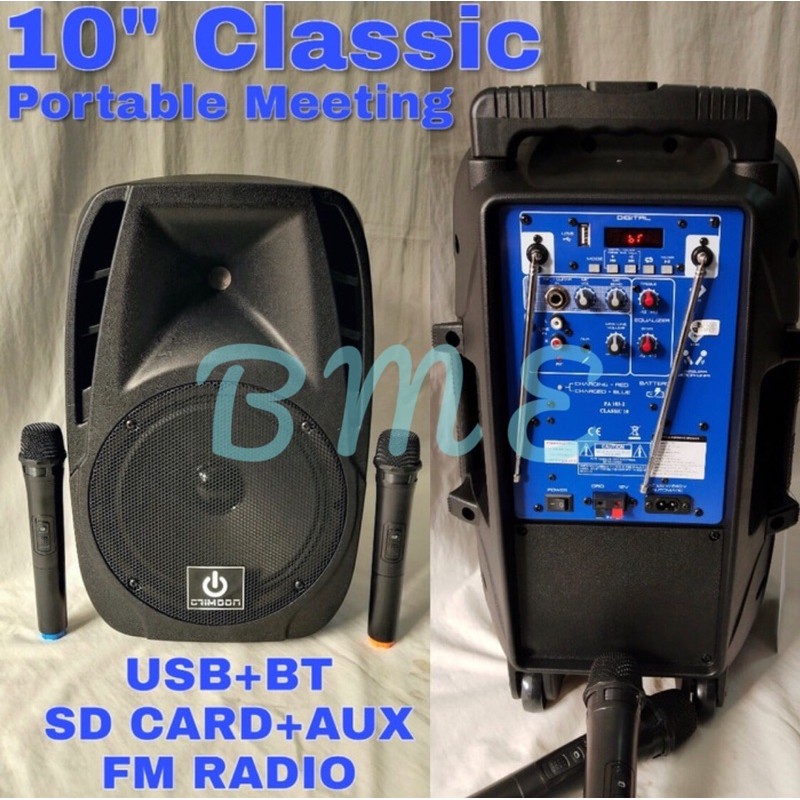 Speaker Portable Wireless Crimson PA 103-2 Original 10 inch Bluetooth