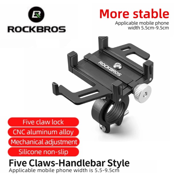 Jual Phone Holder Hp Motor Rockbros Alumunium Alloy Stabil Best Quality