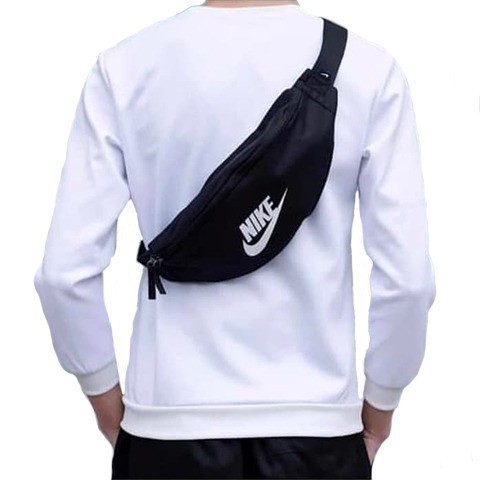 Tas Pinggang Nike Original Heritage Hip Pack Black White BA5750-010 BNWT