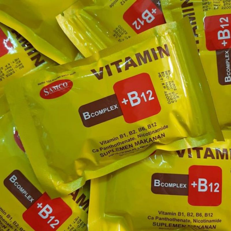 SAMCO VITAMIN B COMPLEX Plus B12 Untuk Kucing Anjing Ayam Merpati isi 100 Kaplet