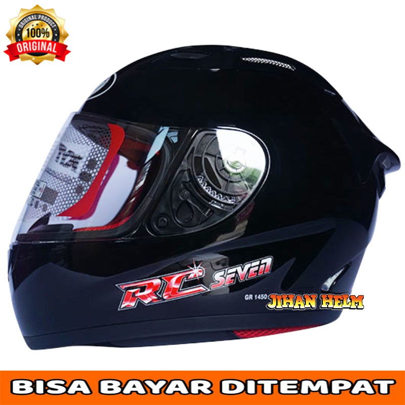 HELM KYT FULL FACE ORIGINAL SNI / HELM KYT RC7 SOLID / HELM KYT RC7 BLACK TERBARU