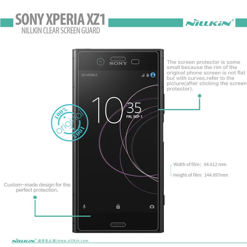 Sony Xperia XZ1 Dual / Xperia XZ1 - Nillkin Clear Screen Guard