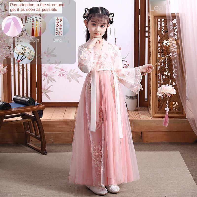 Hanfu girl children's ancient costume super immortal Chinese style autumn costume immortal 12-year-o