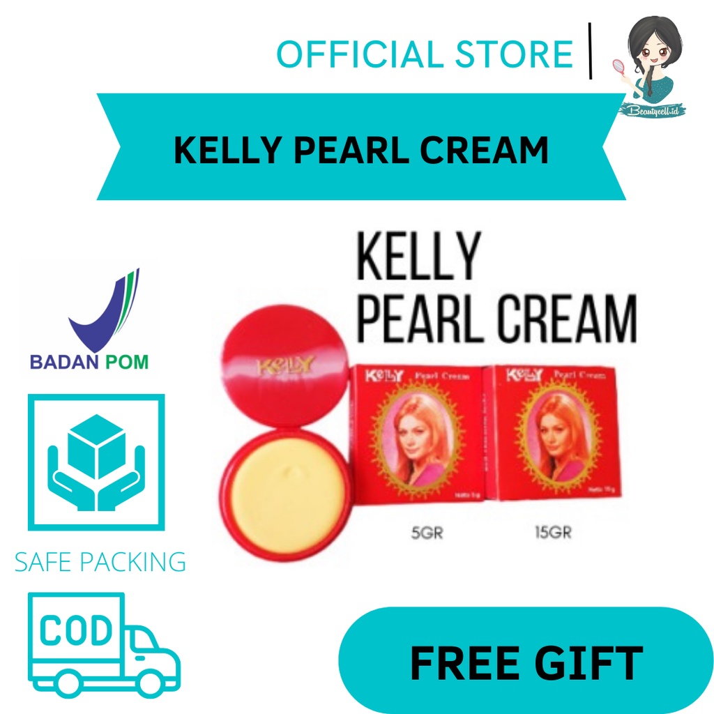 [BPOM] KELLY Pearl Cream 5GR | 15GR Foundation Pencerah Wajah Sunblock